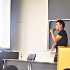 福田慎教授がオープンキャンパスで模擬講義