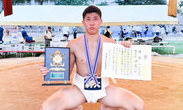 相撲部の関俊太郎選手が「第50回全国学生相撲個人体重別選手権大会」85kg未満級で優勝